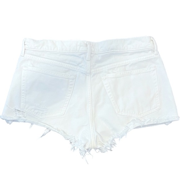 Agolde White Distressed Shorts. - Picture 6 of 10